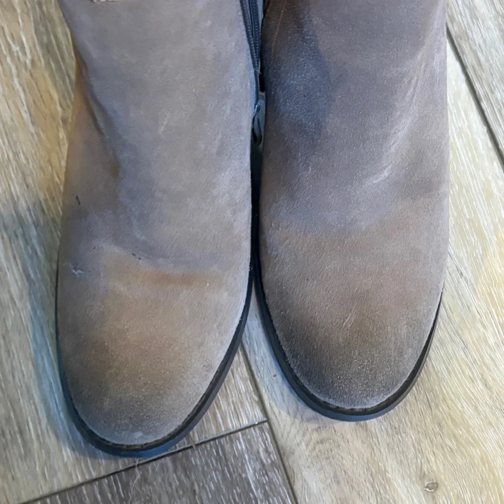 Very Volatile Taupe Ankle Booties Coastal Cowgirl Western Boho